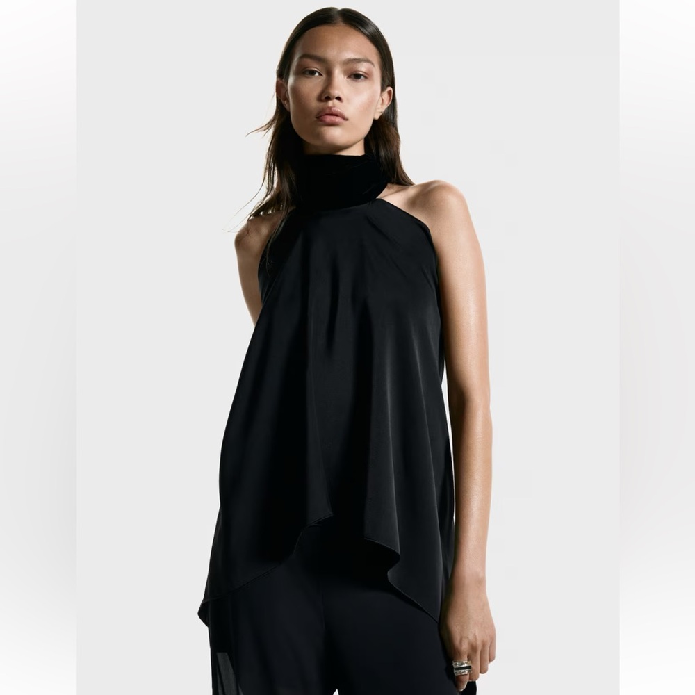 H&M | Scarf Collar Halterneck Top